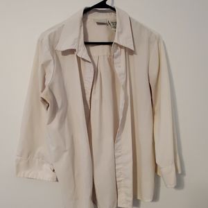 White button up blouse